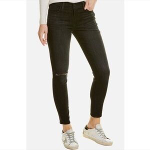 HUDSON Black Natalie Mid Rise skinny ankle jeans